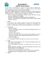 REGOLAMENTO CENTRO ESTIVO